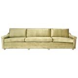 Large scale silk velvet sofa by Harvey Probber