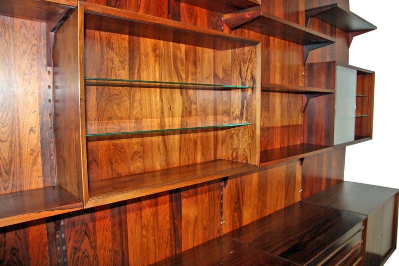 Danish Large rosewood wall unit by Poul Cadovius