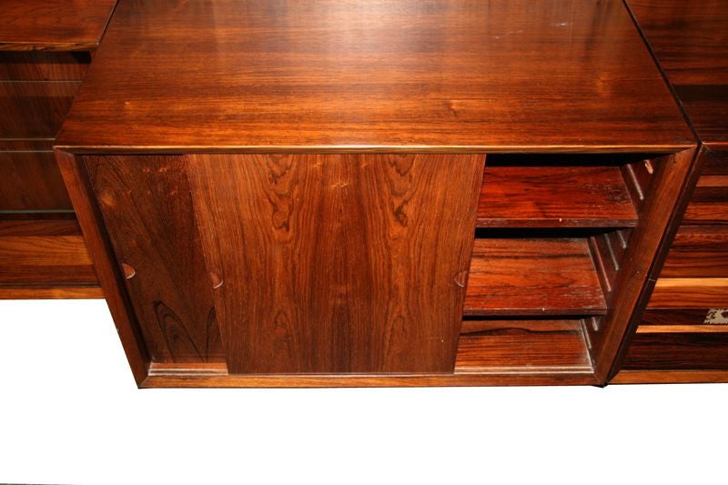 Late 20th Century Large rosewood wall unit by Poul Cadovius