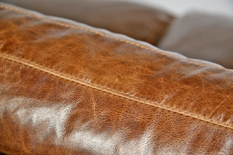 Rosewood sofa by Milo Baughman in brown leather 3
