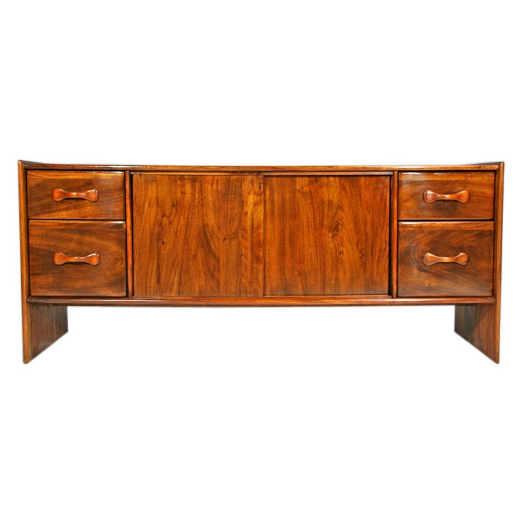 California Revolutionary Craftsmen Koa Wood Credenza