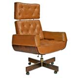 Rosewood and leather executive chair by L
Atelier