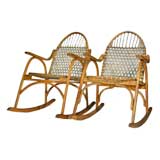Vintage Snow Shoe Style Rocking Chairs