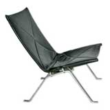 Single PK 22 lounge chair designed by Poul Kjaerholm
