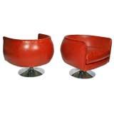 Pair of Tulip Base Lounge Chairs by Craft Associates
