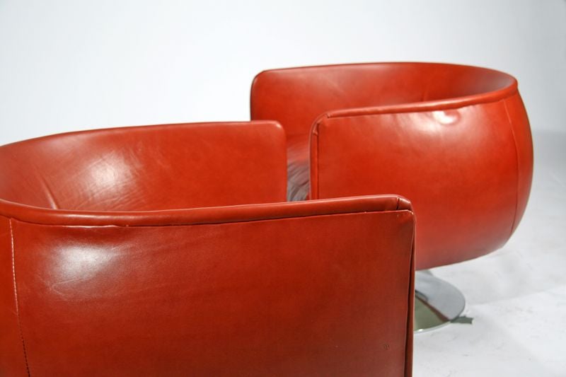 Pair of Tulip Base Lounge Chairs by Craft Associates 2