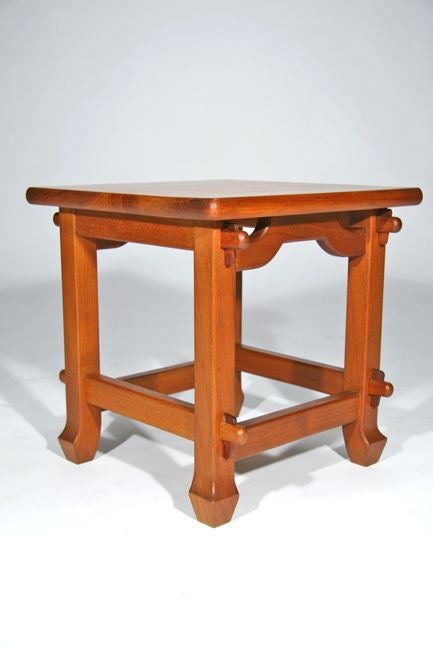 American Pair of Teak California Craftsman Revolutionary Tables For Sale
