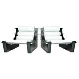 Pair of low Italian lounge chairs