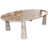 Solid marble 'Eros' dining table by Angelo Mangiarotti