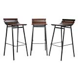 The Slat Bar Stool in Mahogany by Thomas Hayes Studio