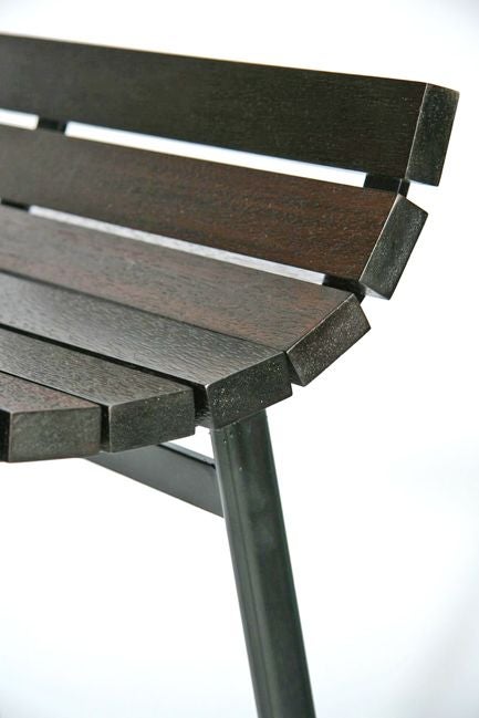 The Slat Bar Stool in Mahogany by Thomas Hayes Studio 2