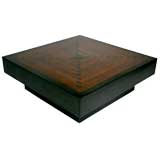 Large Solid Ebony & Rosewood Coffee Table