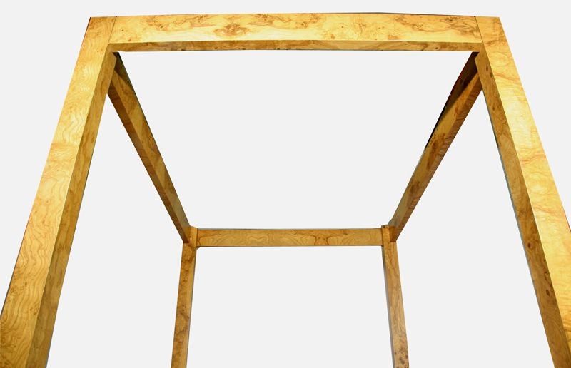 American Burl Canopy Bed by Milo Baughman