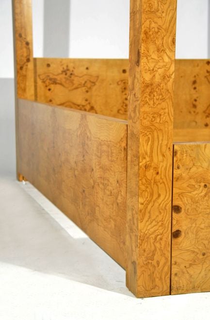 Late 20th Century Burl Canopy Bed by Milo Baughman