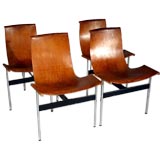Set of four T-chairs by Katavolos, Littell 
Kelly for Laverne