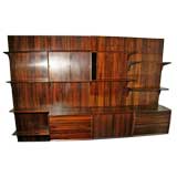 Large rosewood wall unit by Poul Cadovius