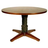 Monteverdi-Young inlaid and carved mahogany breakfast table