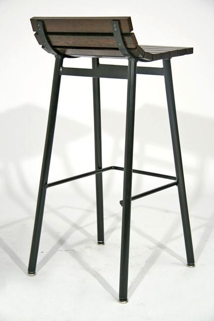 NOHO Modern Wenge slat bar stools 1