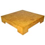 Large burl coffee table by Milo Baughman Large burl coffee table by Milo Baughman