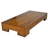 Highly figural  burl coffee table by Milo Baughman