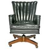 High back leather office chair by Monteverdi-Young