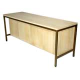 Vintage Bleached oak and bronze credenza by Harry Lunstead