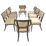 Set of eight large dining chairs by Monteverdi-Young