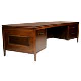 Monumental Monteverdi-Young curved mahogany desk