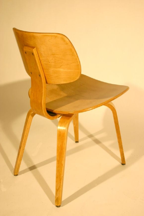 Mid-20th Century Set of 12 bent plywood Thonet dining chairs