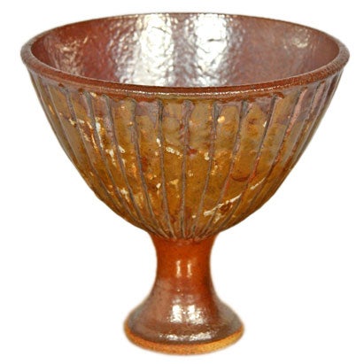 Glazed stoneware ceramic goblet by Brent Bennett
