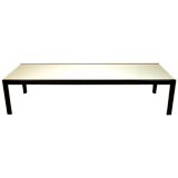 Vintage White formica and steel coffee table by Van Keppel and Green