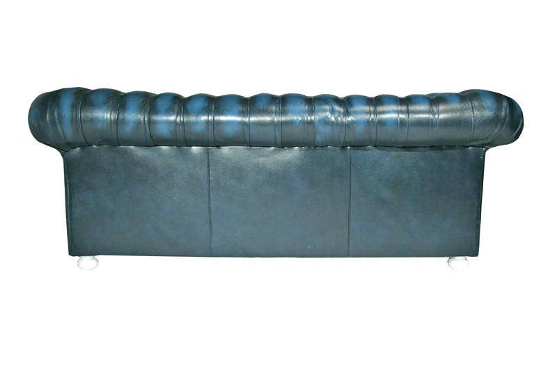 Blue leather chesterfield sofa 2