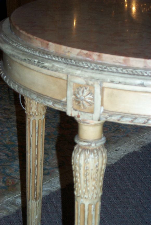 Marble  Top  Louis Xvi Style Table