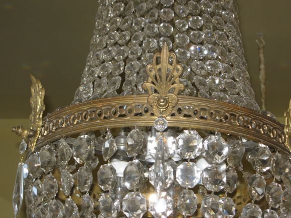French EMPIRE  STYLE CHANDELIER For Sale