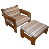 Cozy arm chair and ottoman