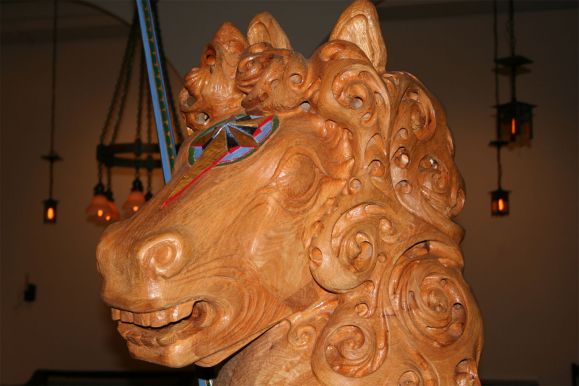 LIFE SIZE Hand Carved Wooden Rocking Horse / Tilo Kaufmann 1