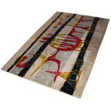 Rug signed  Marc Saint Saens French circa 1950