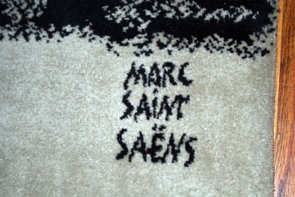 Laine Tapis signé  Marc Saint Saens français, circa 1950