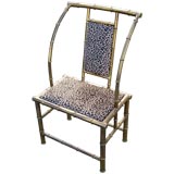 Exotic Brass Faux Bamboo Chair