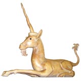 Carved Wooden Unicorn