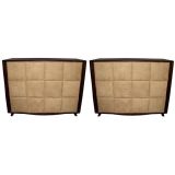 Pair of Gilbert Rohde Upholstered Dressers