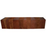 Leather and Suede Hanging Wall Console