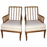 Pair of Faux Bamboo Armchairs