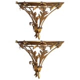 Pair of Italian Gilded Wall Sconces