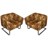 Pair of Upholstered Selig Imperial Chairs