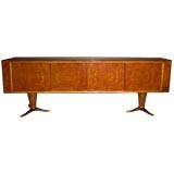 9 Foot Burled French Sideboard in the manner of Leleu