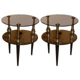 Pair of Tiered Tables in the style of Gilbert Rohde