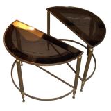 Pair of Demi Lune side tables