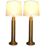 Pair of  43"  WWII Artillery Shell Lamps