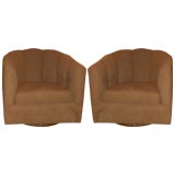 Pair of Deco Swivel Chairs